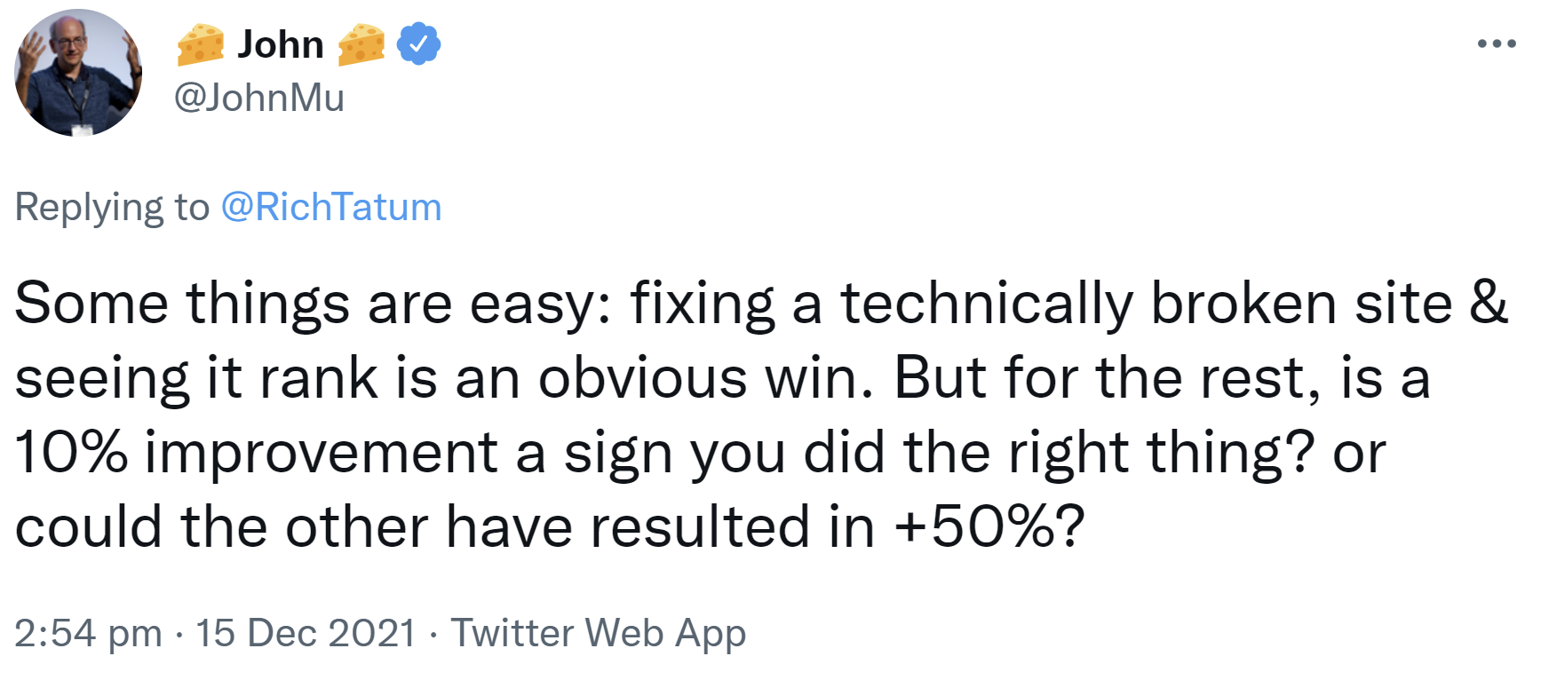 Google: Nur manchmal liegt es auf der Hand, welche SEO-Maßnahmen am wichtigsten sind