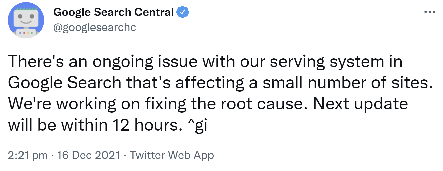 Google meldet vorübergehende Probleme mit der Suche