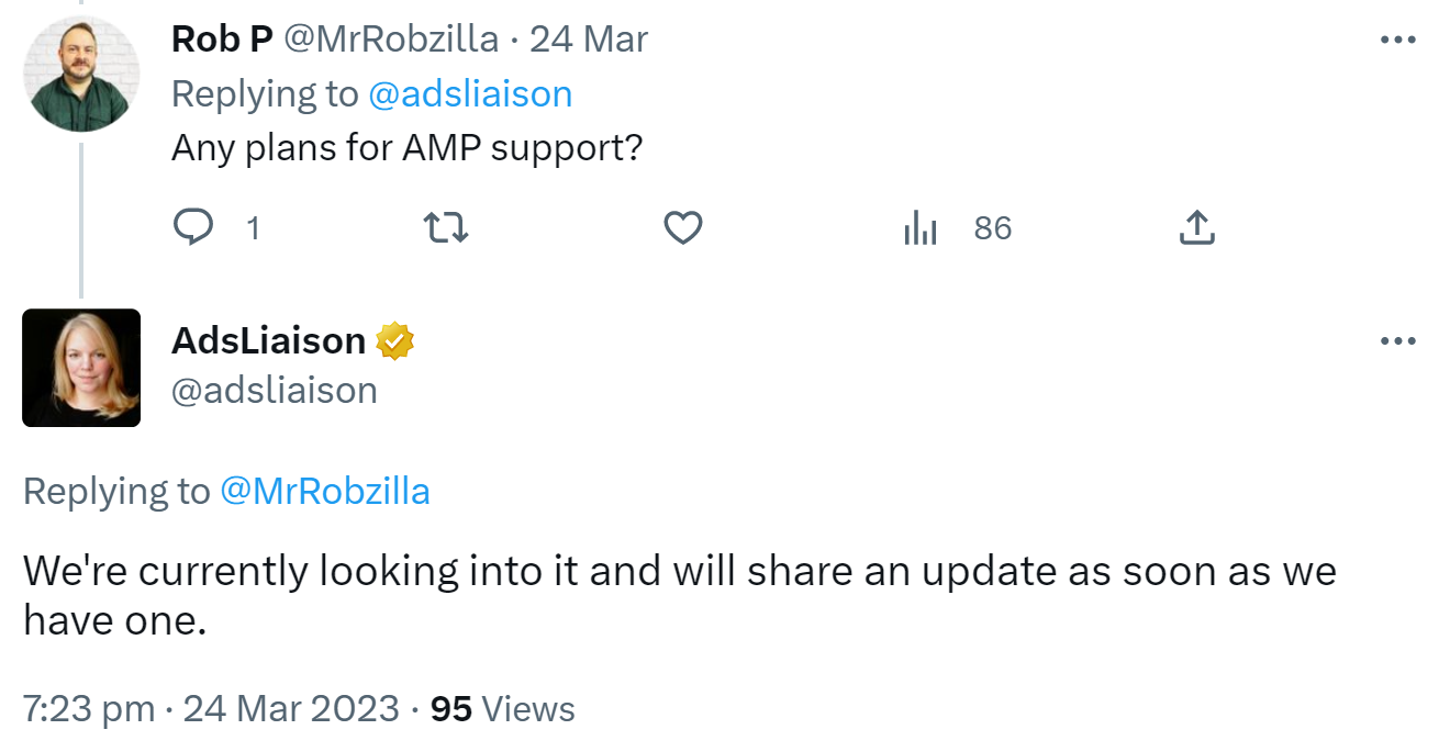 Google prüft, ob es Unterstützung von GA4 für AMP geben wird