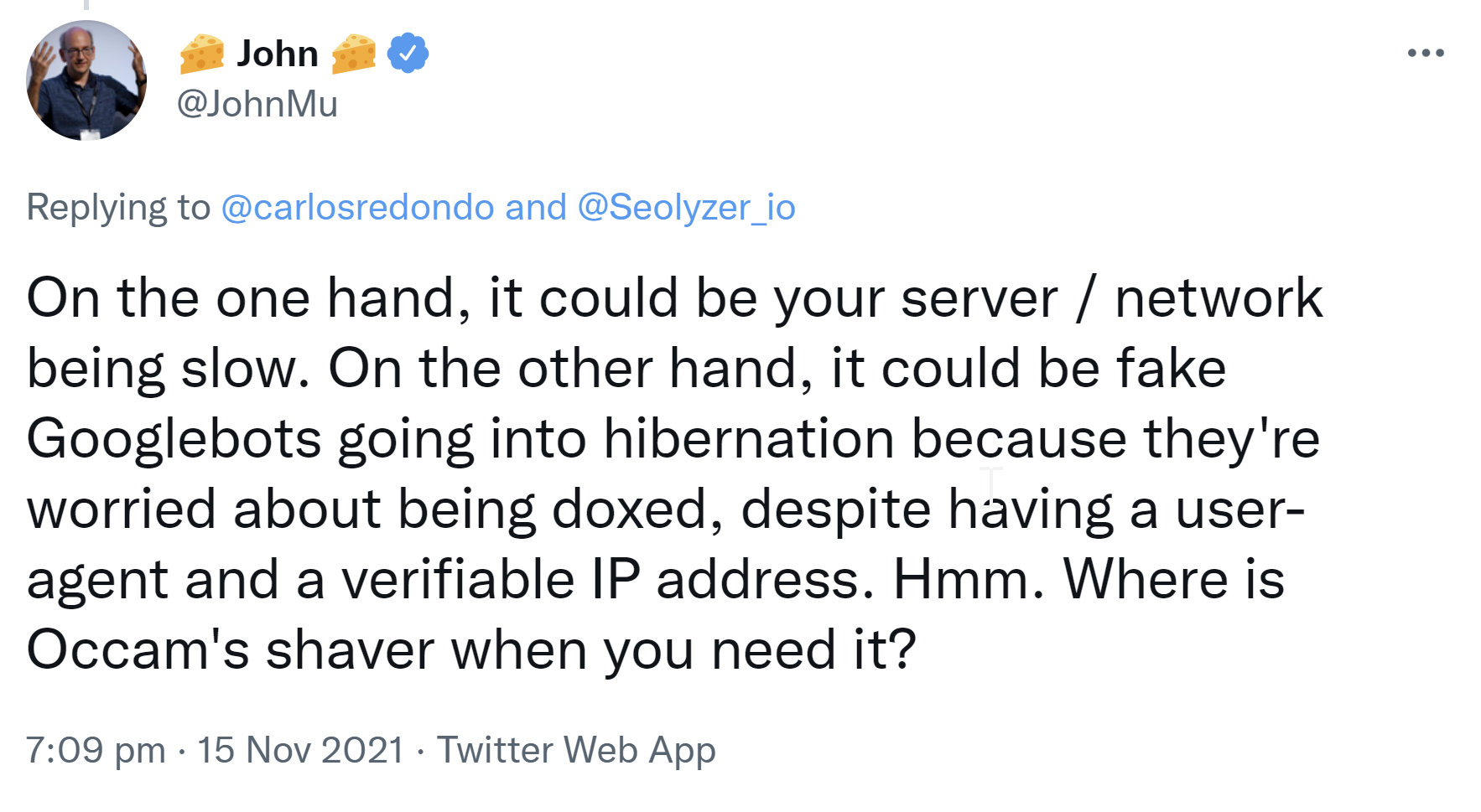 Google und reduziertes Crawlen durch Fake Googlebots?