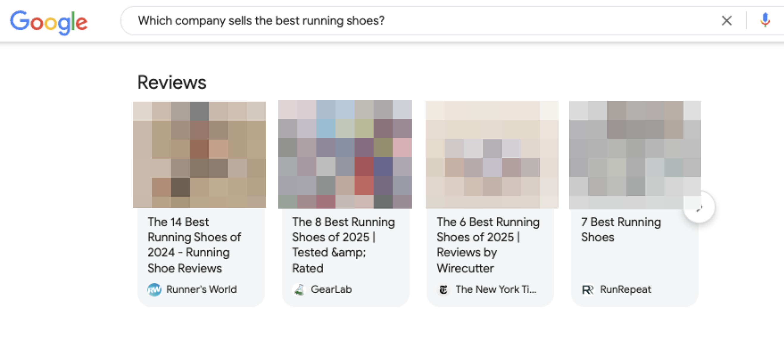Reviews-Feature als Karussell auf dem Desktop