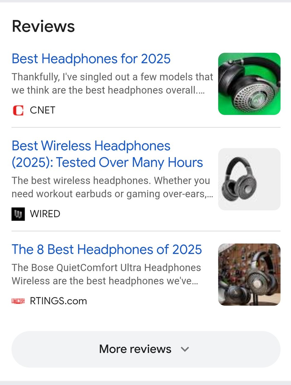 Google Reviews in der mobilen Suche