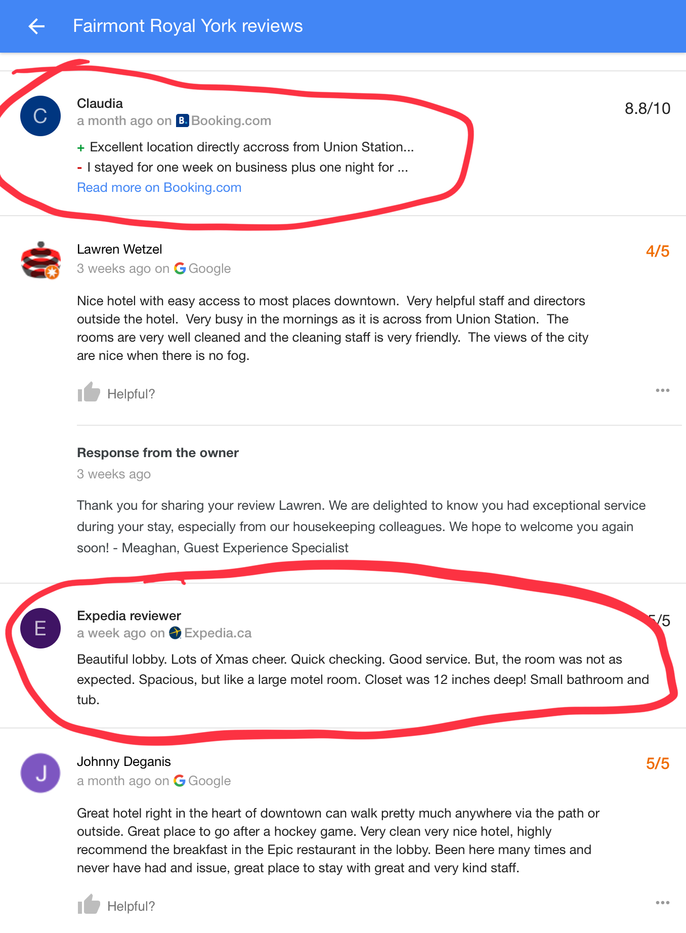 Google zeigt Bewertungen von Drittseiten zusammen mit eigenen Reviews an