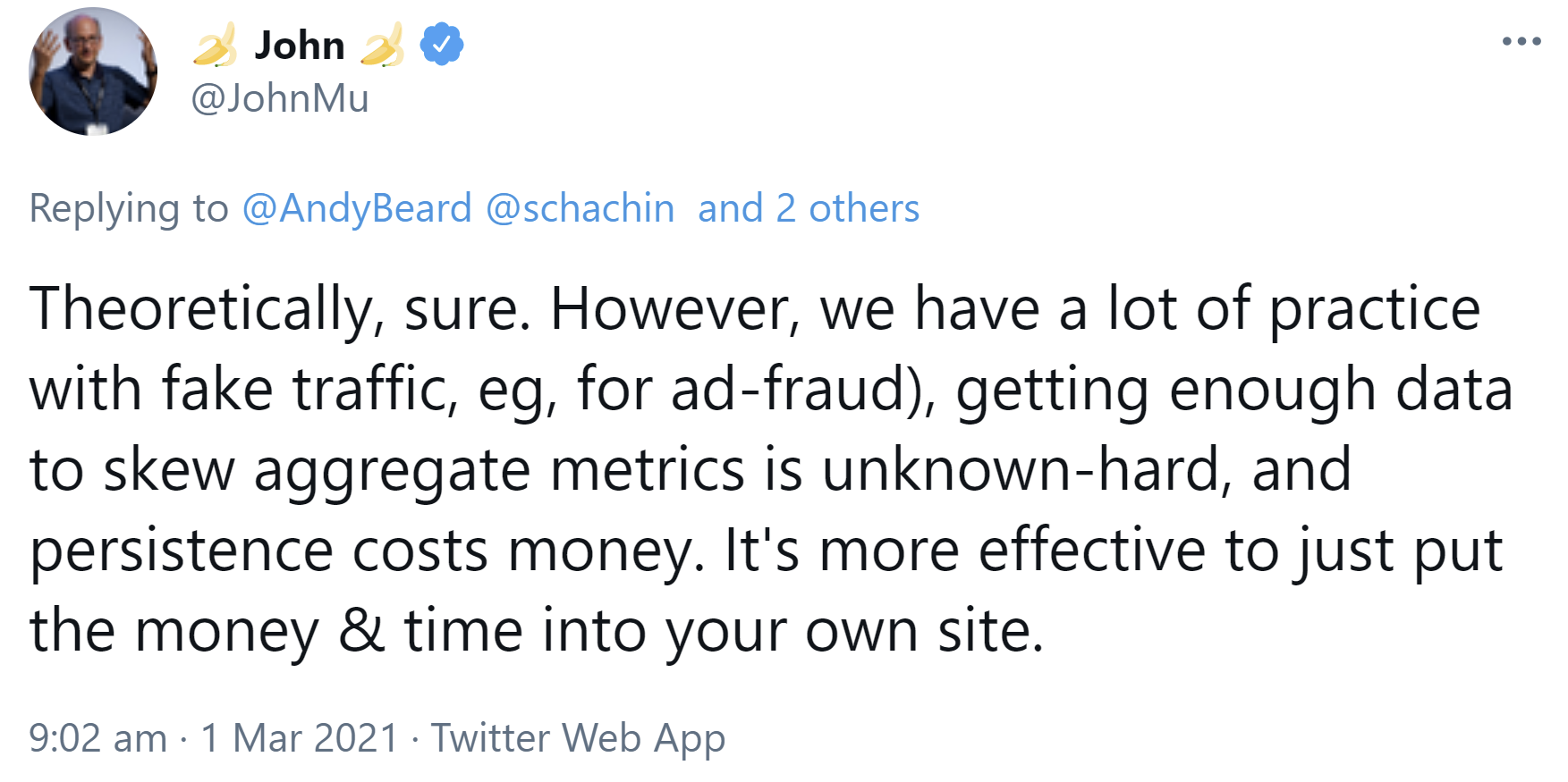 Google: Es ist schwierig, die Core Web Vitals einer Website mit Fake-Traffic zu manipulieren