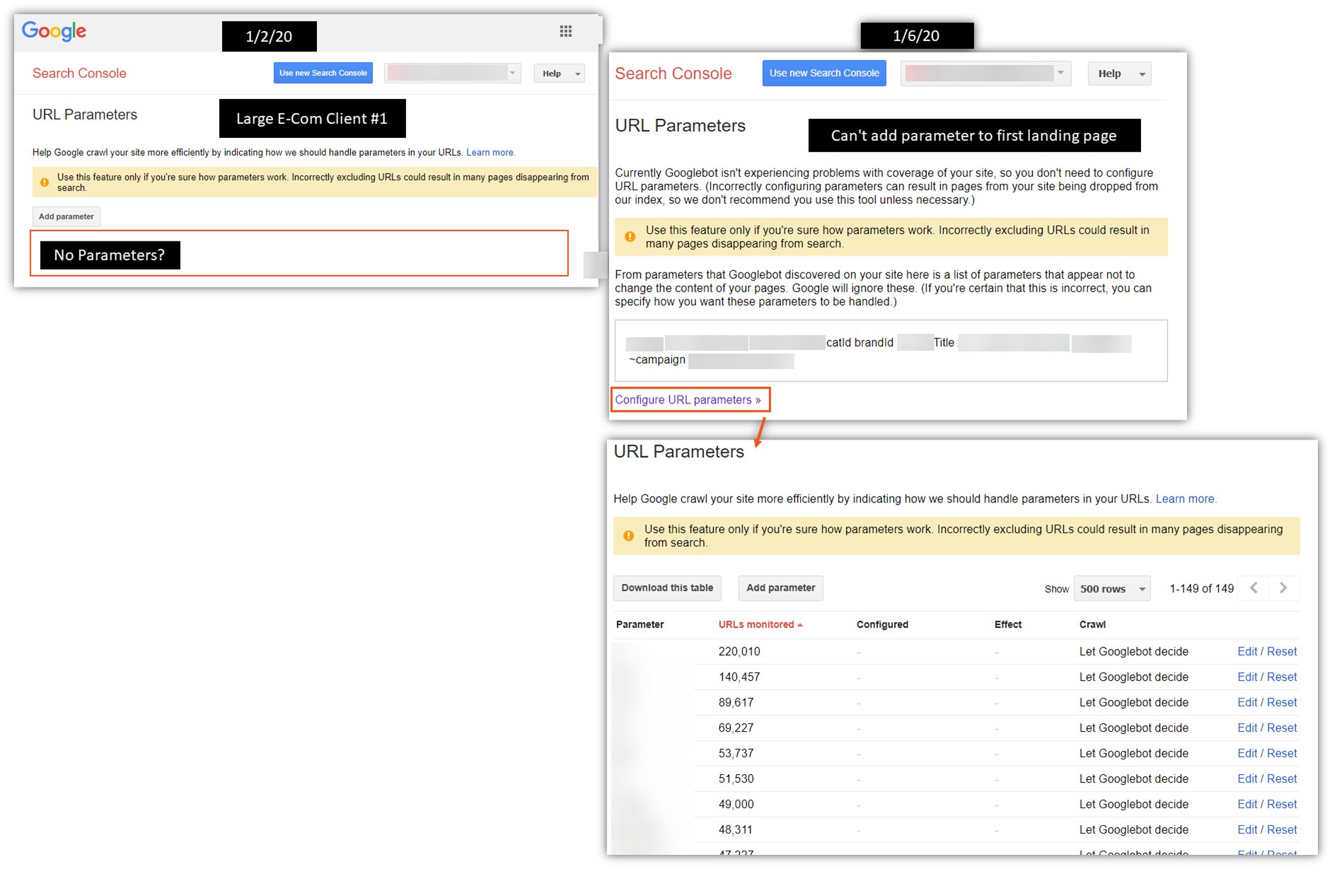 Google Search Console: Es gab wohl Änderungen im Tool für die URL-Parameter