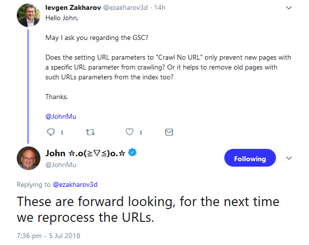 Google Search Console: Einstellungen zu URL-Parametern wirken sich auch auf bereits indexierte URLs aus