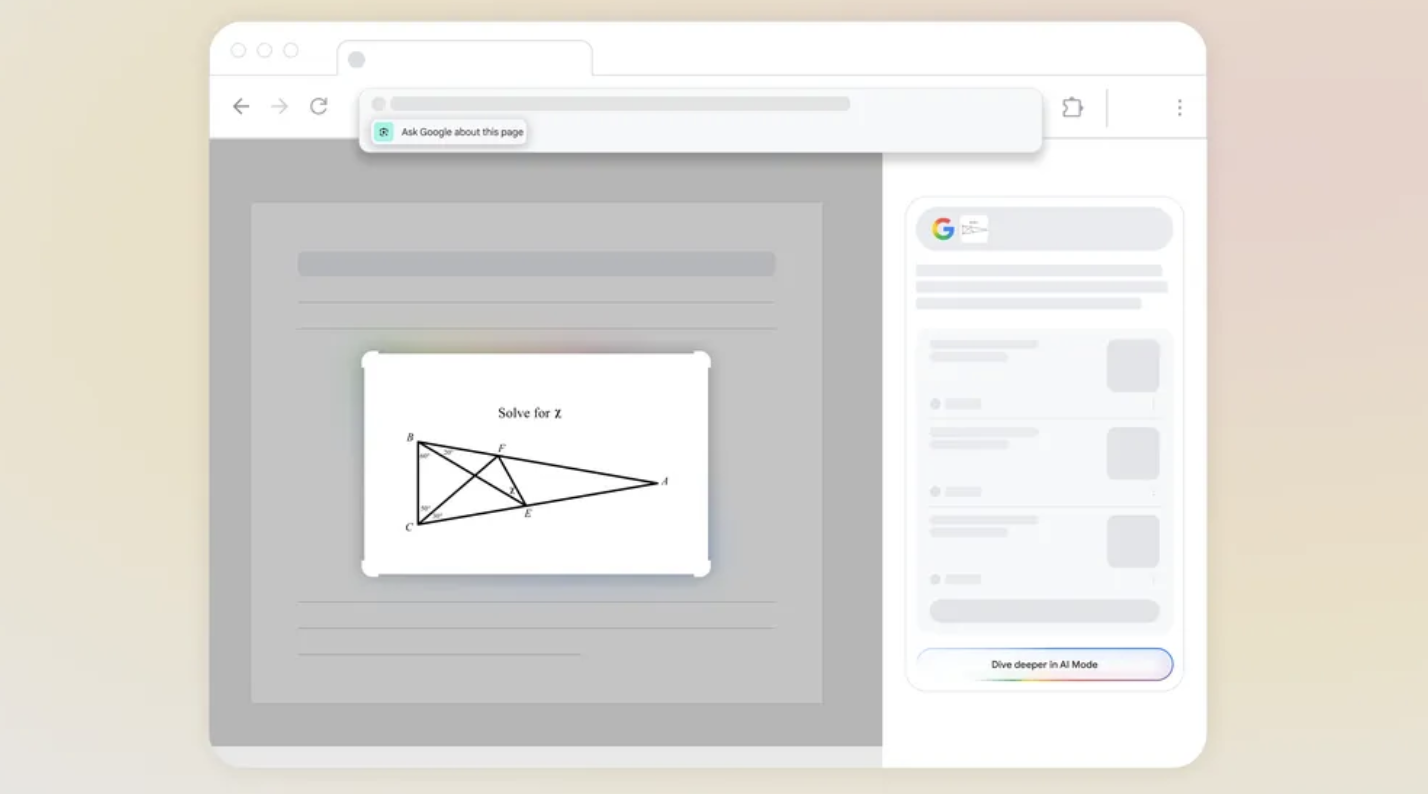 Google: Search what you see while browsing