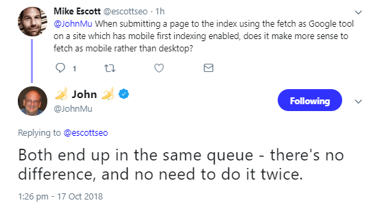 Google: Mobile- und Desktop nutzen dieselbe Warteschleife zum Einreichen neuer Seiten