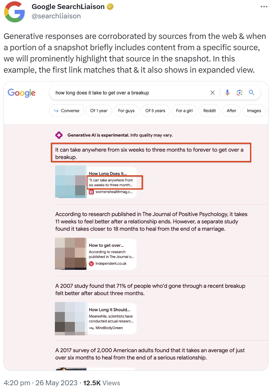 Google SGE: Google reagiert auf Plagiatsvorwürfe