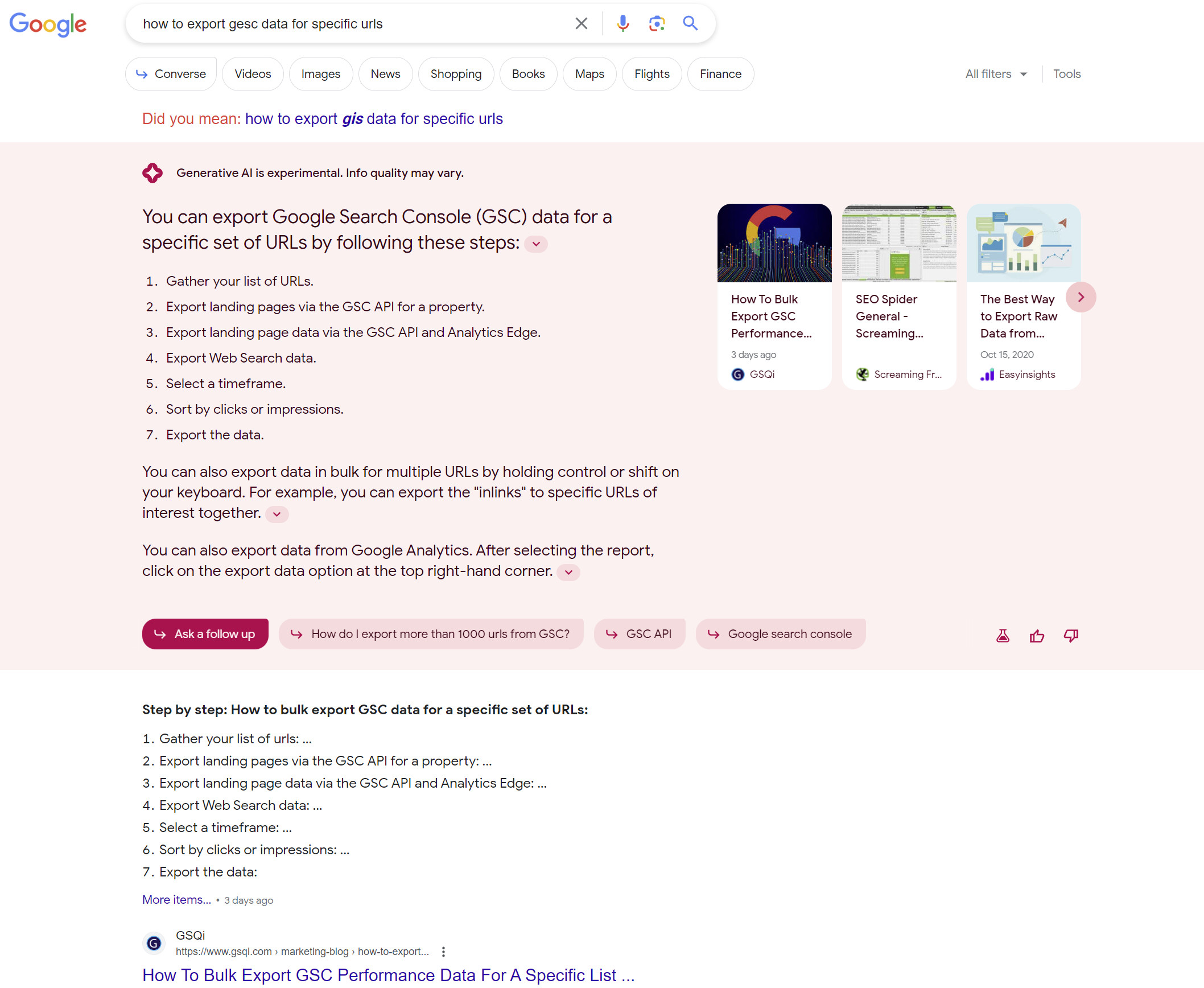 Google SGE: KI-Ergebnis und Featured Snippet mit HowTo