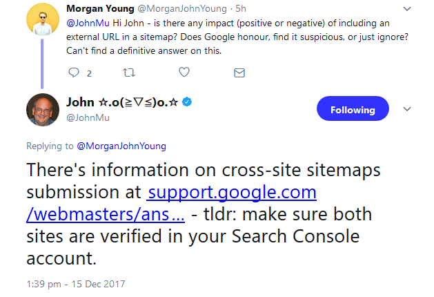 google sitemap fuer mehrere webseiten ist moeglich