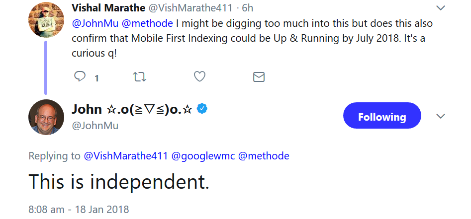 Google: Speed-Update und Mobile First unabhöngig voneinander