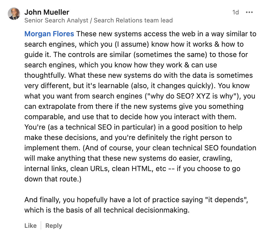 Google: Zugriffe durch KI-Tools ähnlich wie durch Suchmaschinen - John Müller