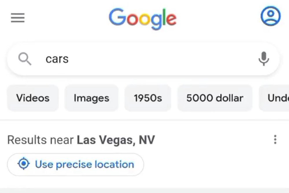 Google: neuer Header in der mobilen Suche mit Refinements und Verticals