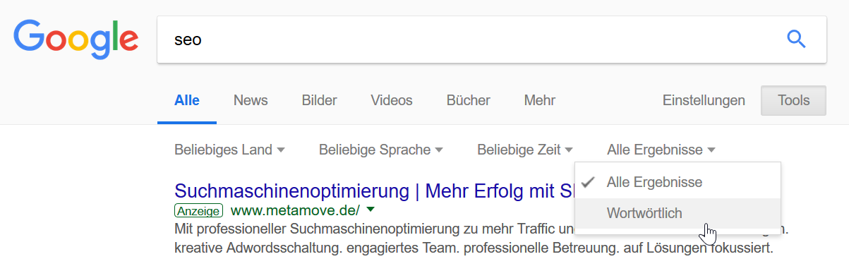 Google: 'wortwörtlich'