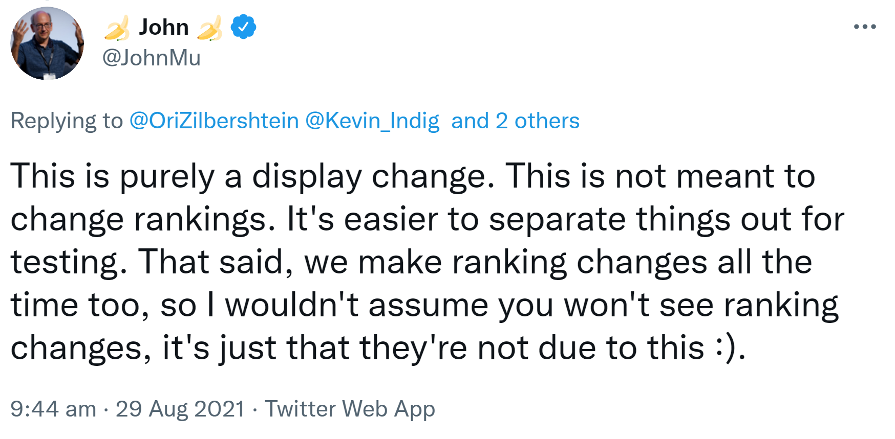 Google: Titel-Update führt nicht zu geänderten Rankings