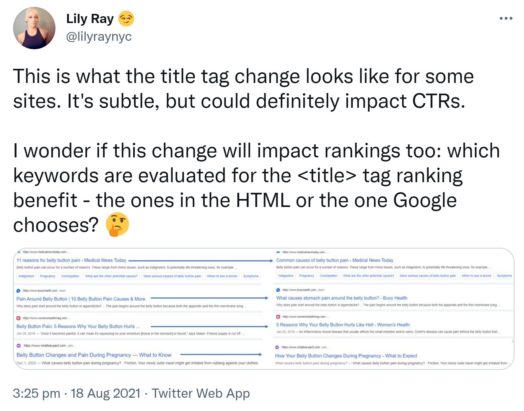 Title-Änderung in den Suchergebnissen von Google