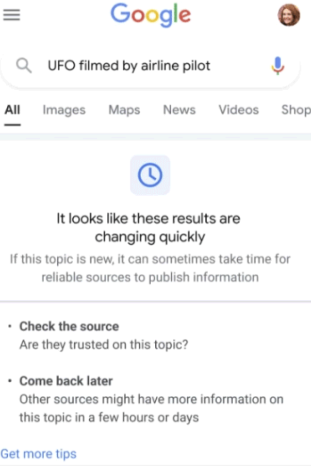 Google: Zusätzliche Hinweise bei Themen mit einer großen Dynamik