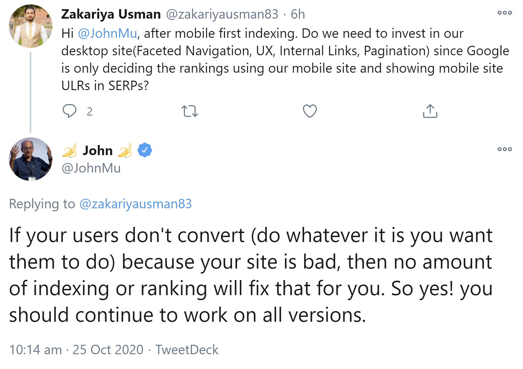 Google rät: Trotz Mobile First auch weiterhin auf die Desktop-Darstellung achten