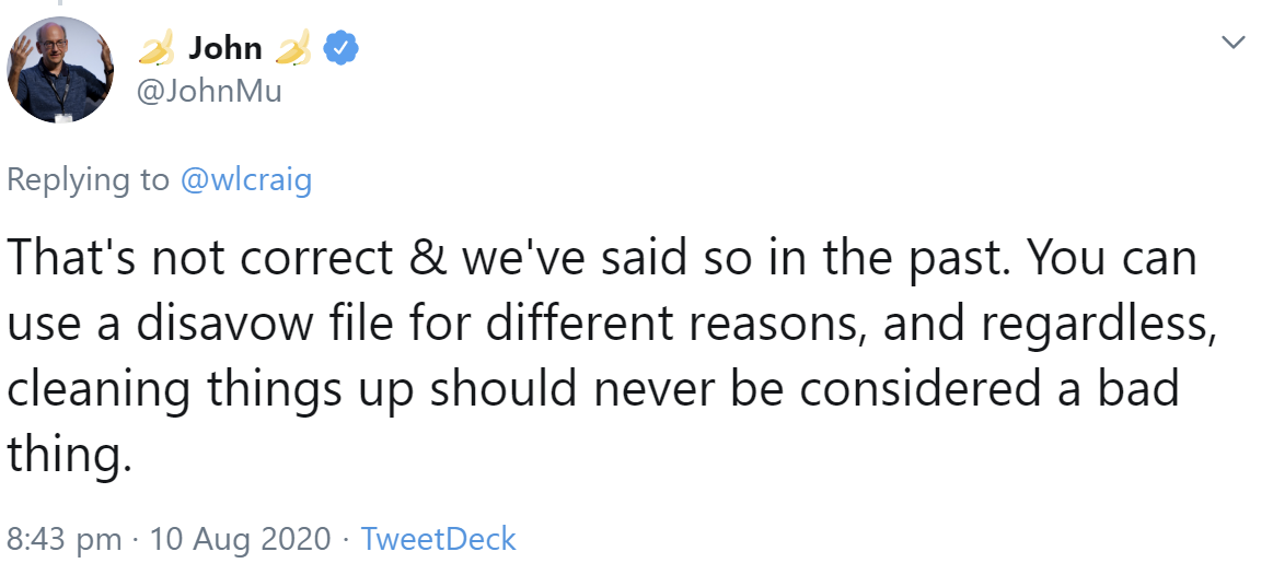 Google überwacht Websites mit Disavow-Datei nicht enger