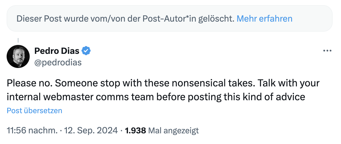 Pedro Dias zu Google KI-SEO-Umfrage