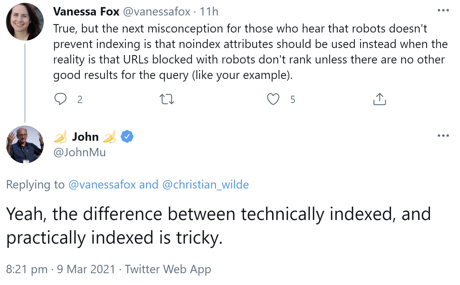Google: Unterschied zwischen technischer und praktischer Indexierung