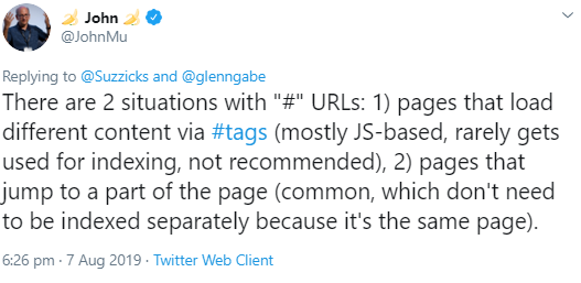 Google: unterschiedliche Indexierung je nach Verwendung von Hash-URL