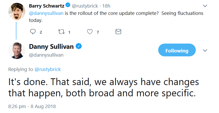 Google: Update des Core-Algorithmus ist durch