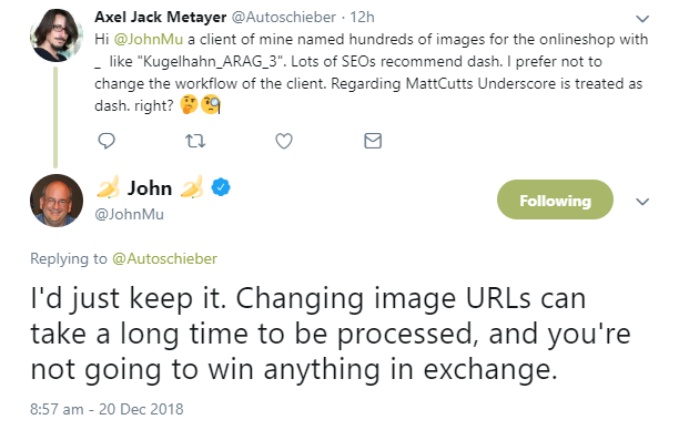 Google: URLs von Bildern besser nicht ändern