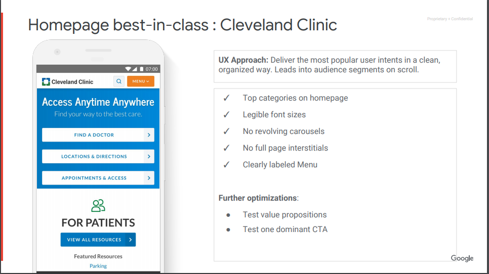 Google UX Playbook Best in Class