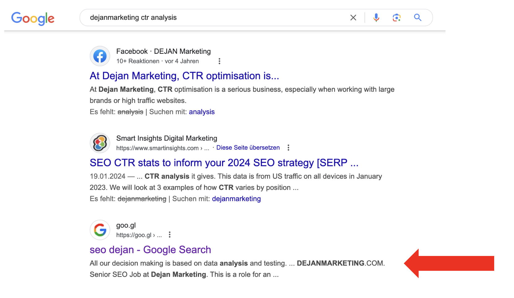 Google verlinkt auf eigene Suchergebnisseite (SERP in SERP)