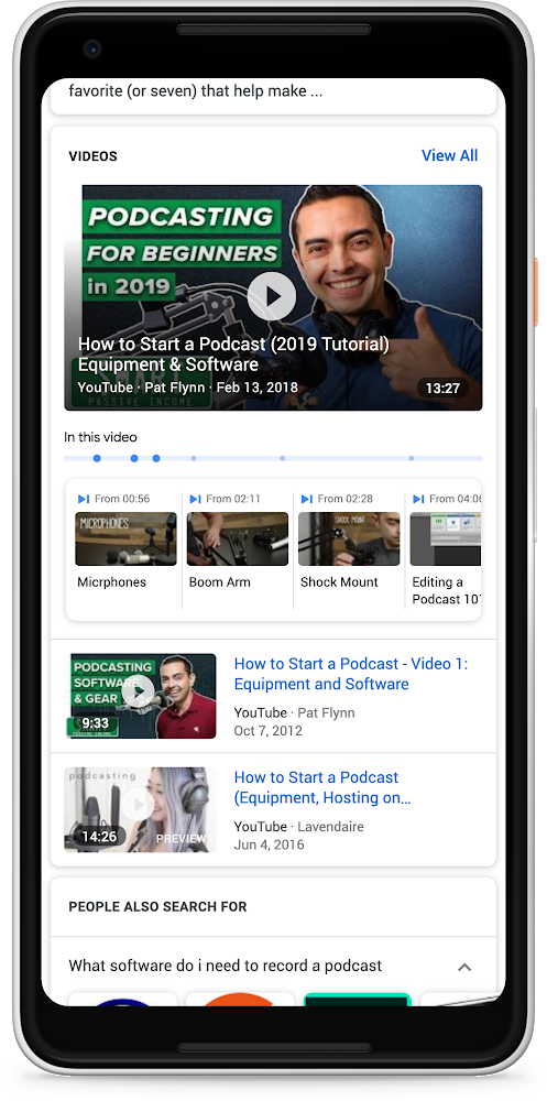 Google:Video mit Sprungmarke