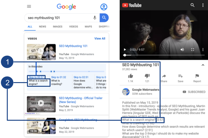 Google: Timestamps und Labels in der Suche