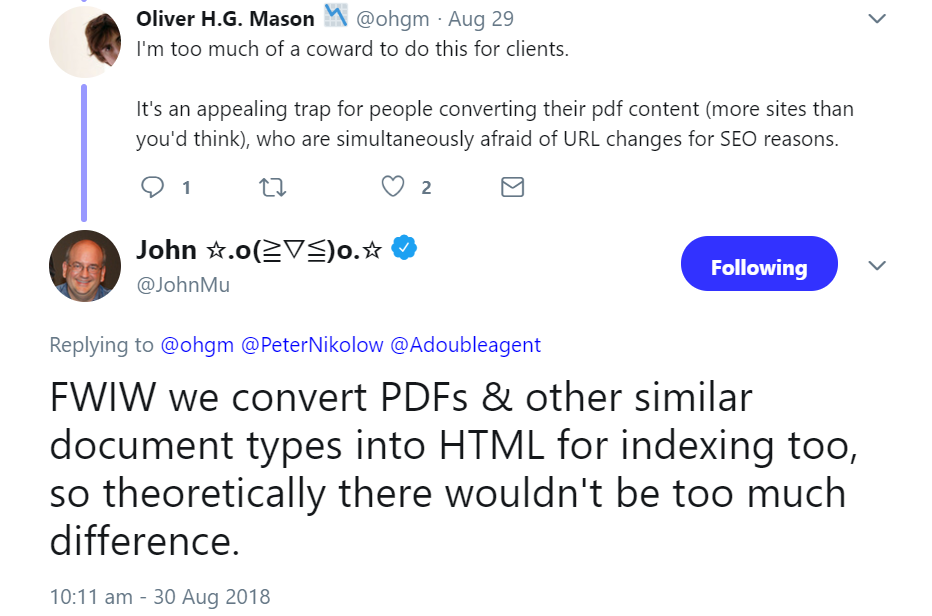 Google wandelt PDFs und andere Dateitypen in HTML um
