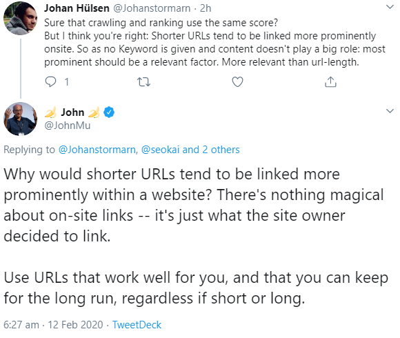 Google: Werden kürzere URLs prominenter verlinkt?