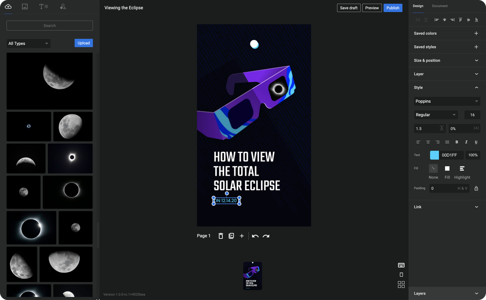 Google-Plugin für Web Stories in WordPress: Editor