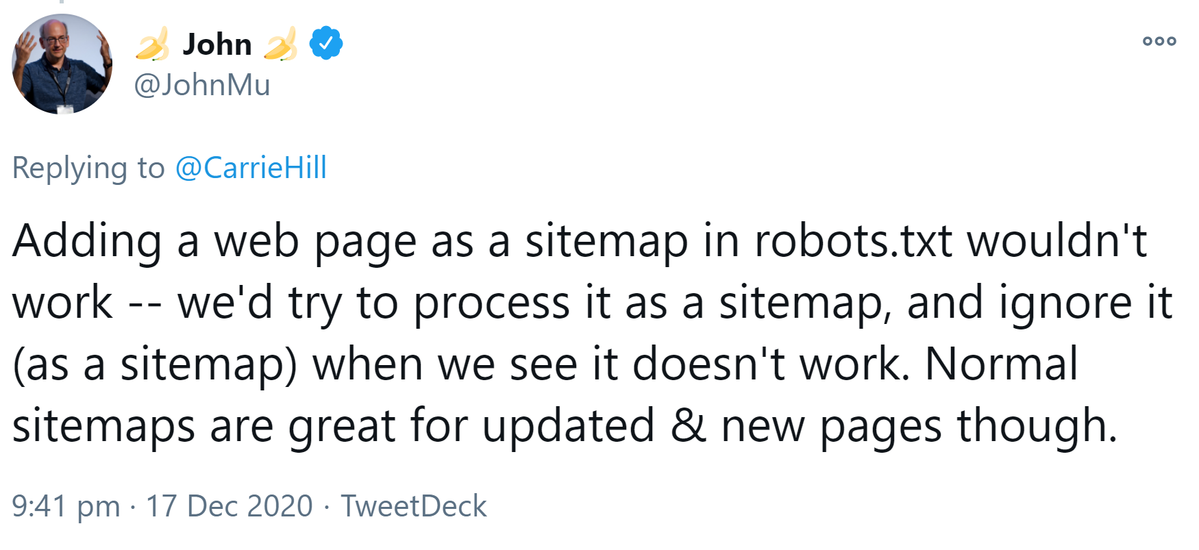 Google: Ping einer Seite per robots.txt funktioniert nicht
