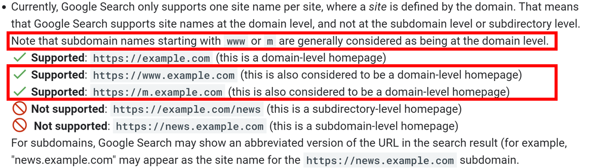 Google: 'm' und 'www' gehören für Website-Namen zur Hauptdomain