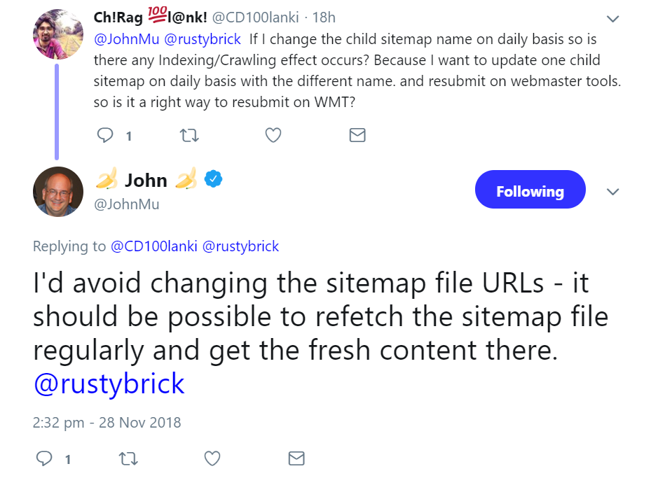 Google: URL-Wechsel bei Sitemaps vermeiden