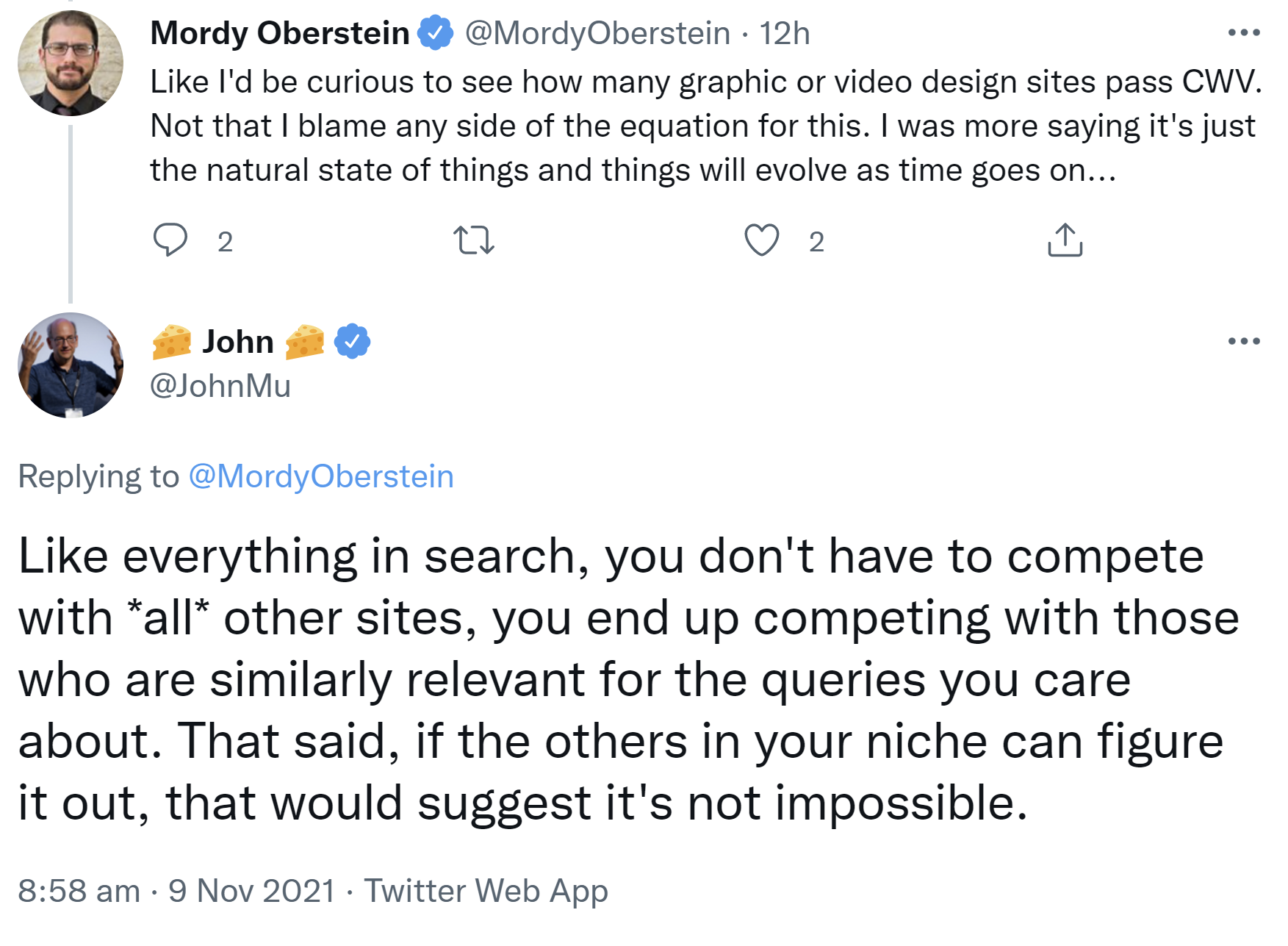 Google: Wettbewerb nicht mit allen Websites, sondern nur mit eigener Nische