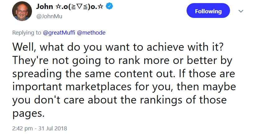 Trotz schlechterer Rankings kann es laut Google sinnvoll sein, Produkte auf mehreren Shoppingplattformen anzubieten