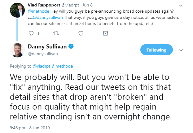 Google will zukünftig Core-Updates im Voraus ankündigen