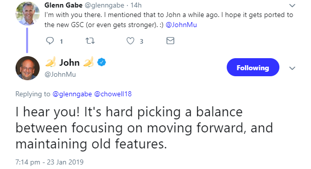Google: Wird es die Crawling-Statistiken auch in der neuen Search Console geben?