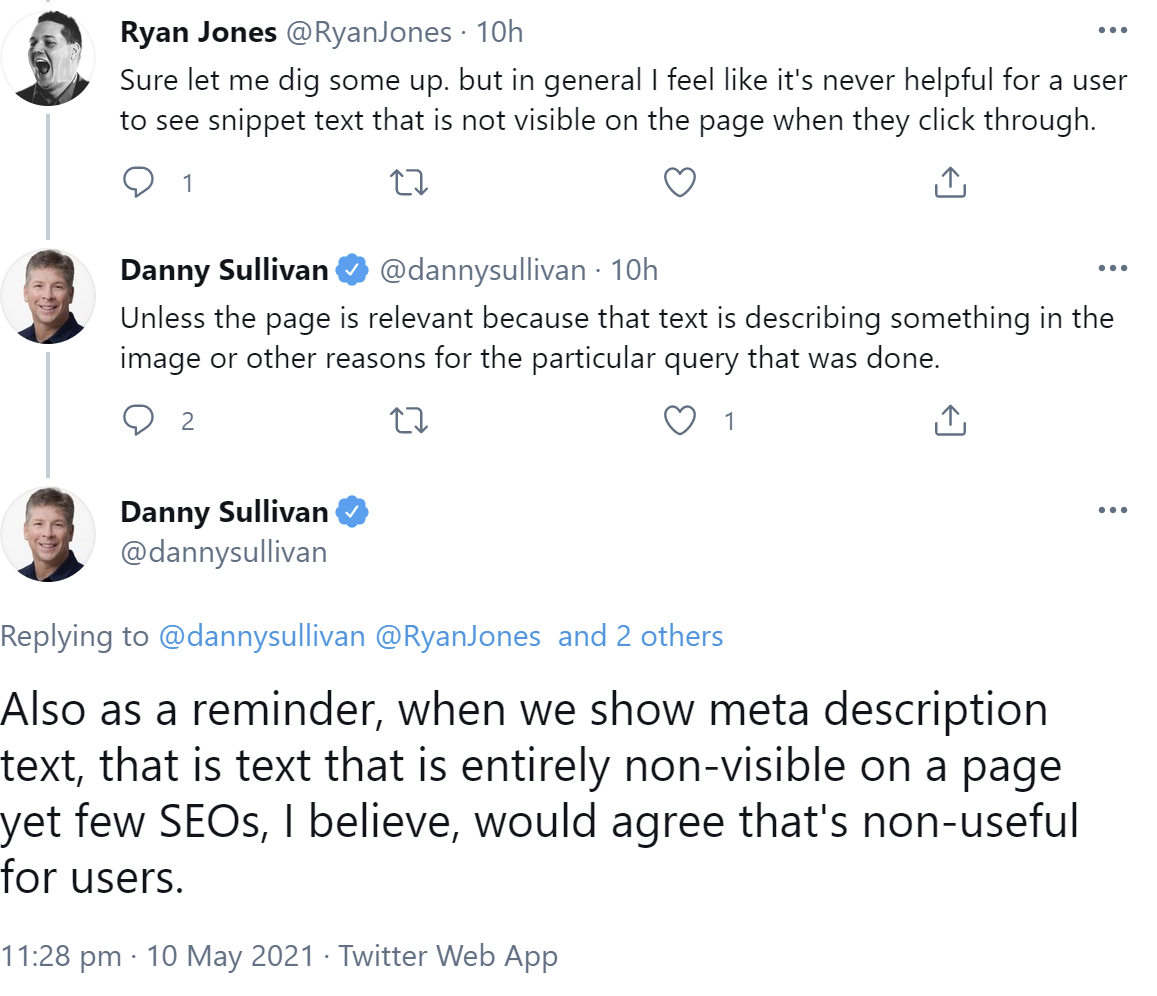 Google: Es ist normal, dass auch nicht sichtbare Inhalte für die Suchergebnisse verwendet werden