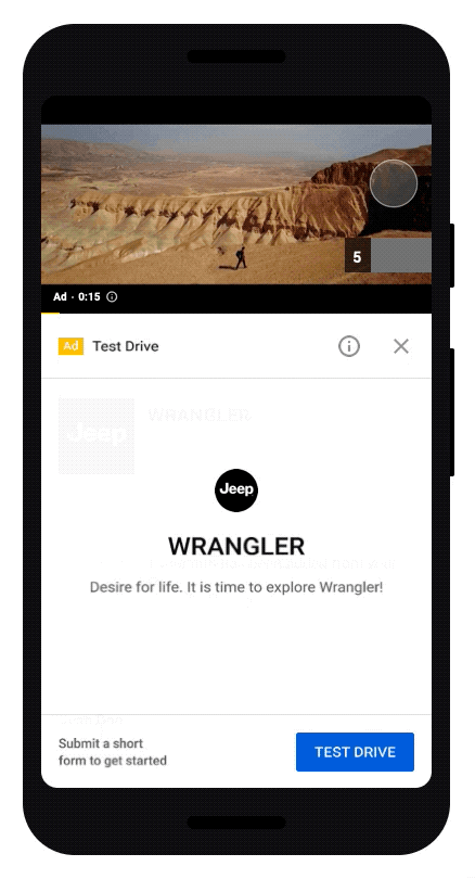 Google Ad mit Lead Form