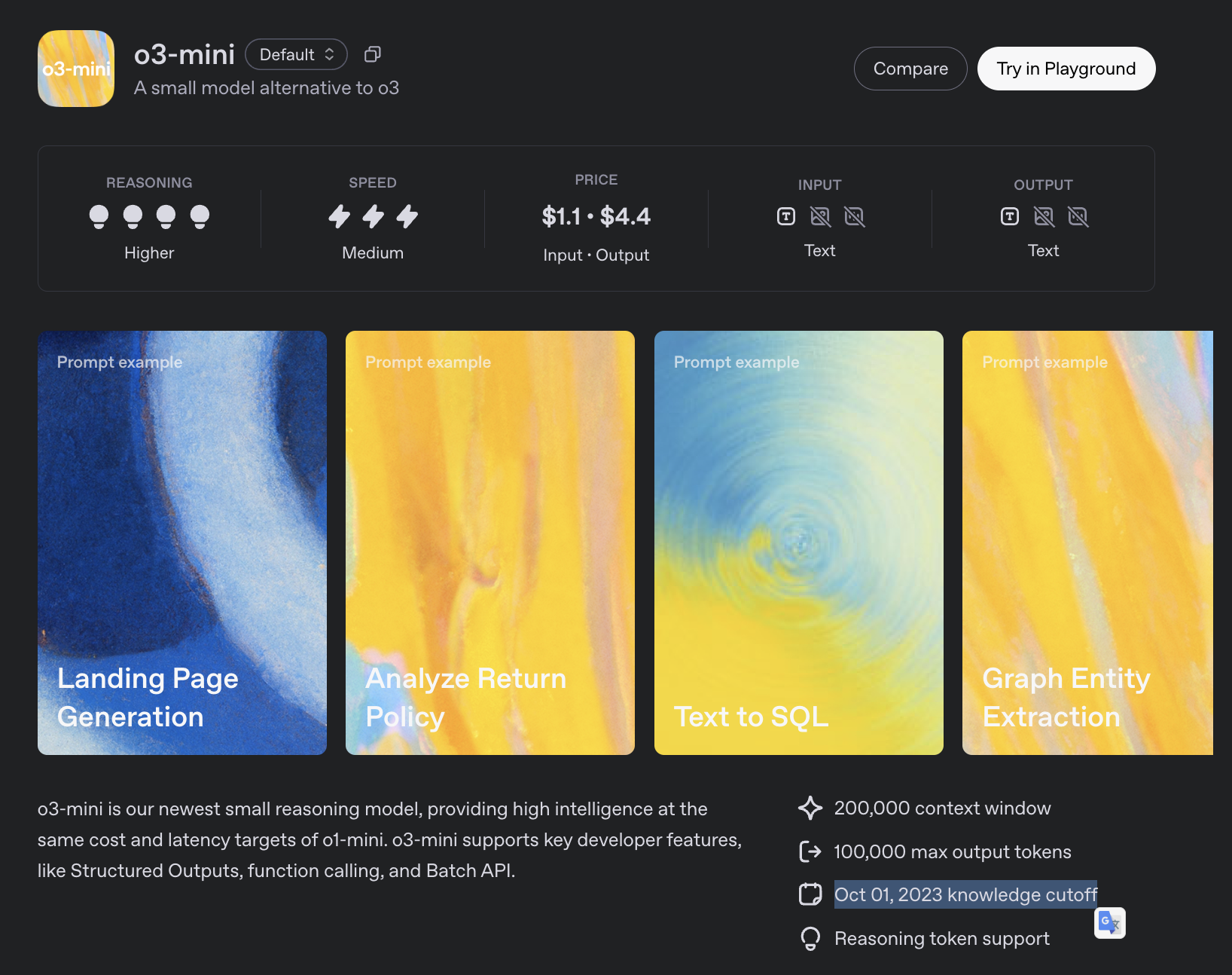 GPT o3 mini Knowledge Cutoff