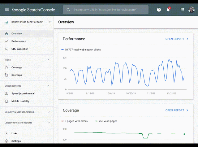 Google: neue Benachrichtigungsleiste in der Search Console