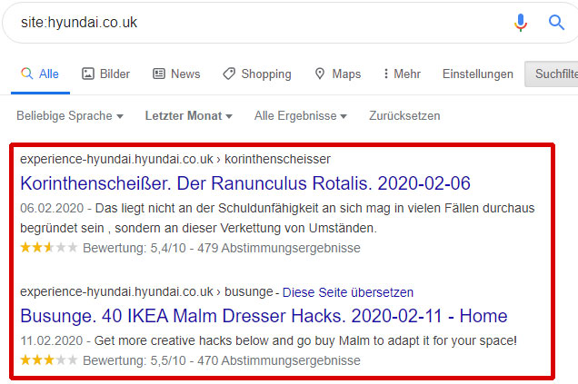 Hyundai: Spam auf Subdomain