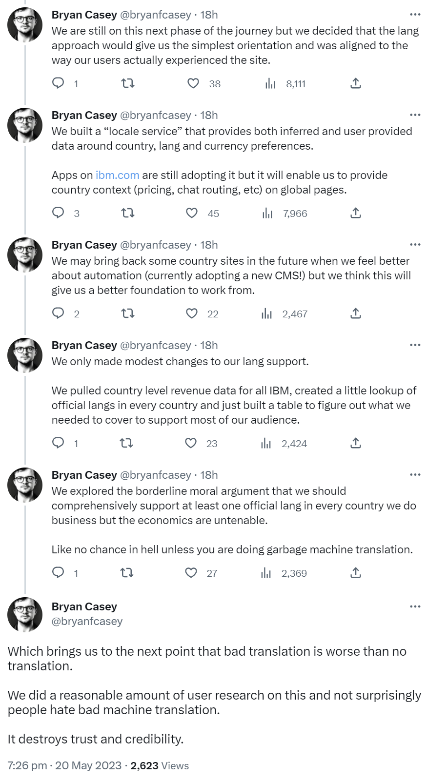 IBM-Website: neue Sprach-Strategie