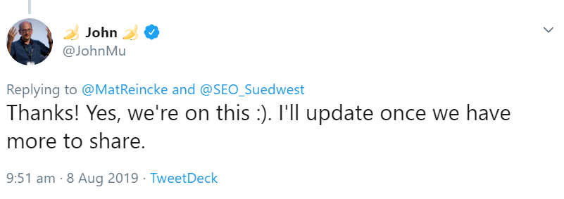 Johannes Müller bestätigt Indexierungsprobleme